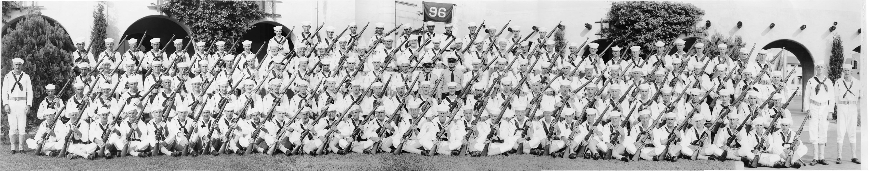 group photo, Naval Boot Camp, San Diego, CA, 1941