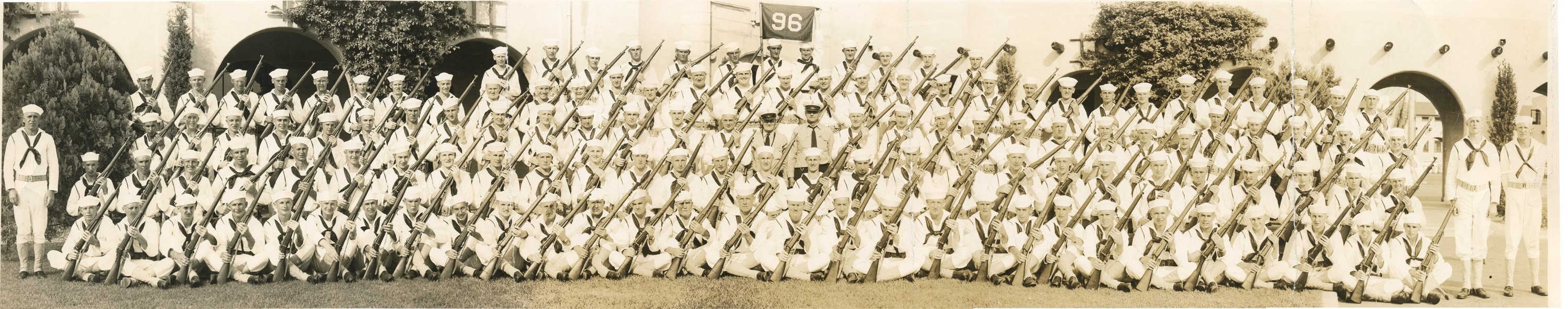 group photo, Naval Boot Camp, San Diego, CA, 1941