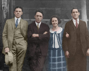 Joseph LeBlanc, Charlie LeBlanc, Emily LeBlanc, and Denny LeBlanc, circa 1920